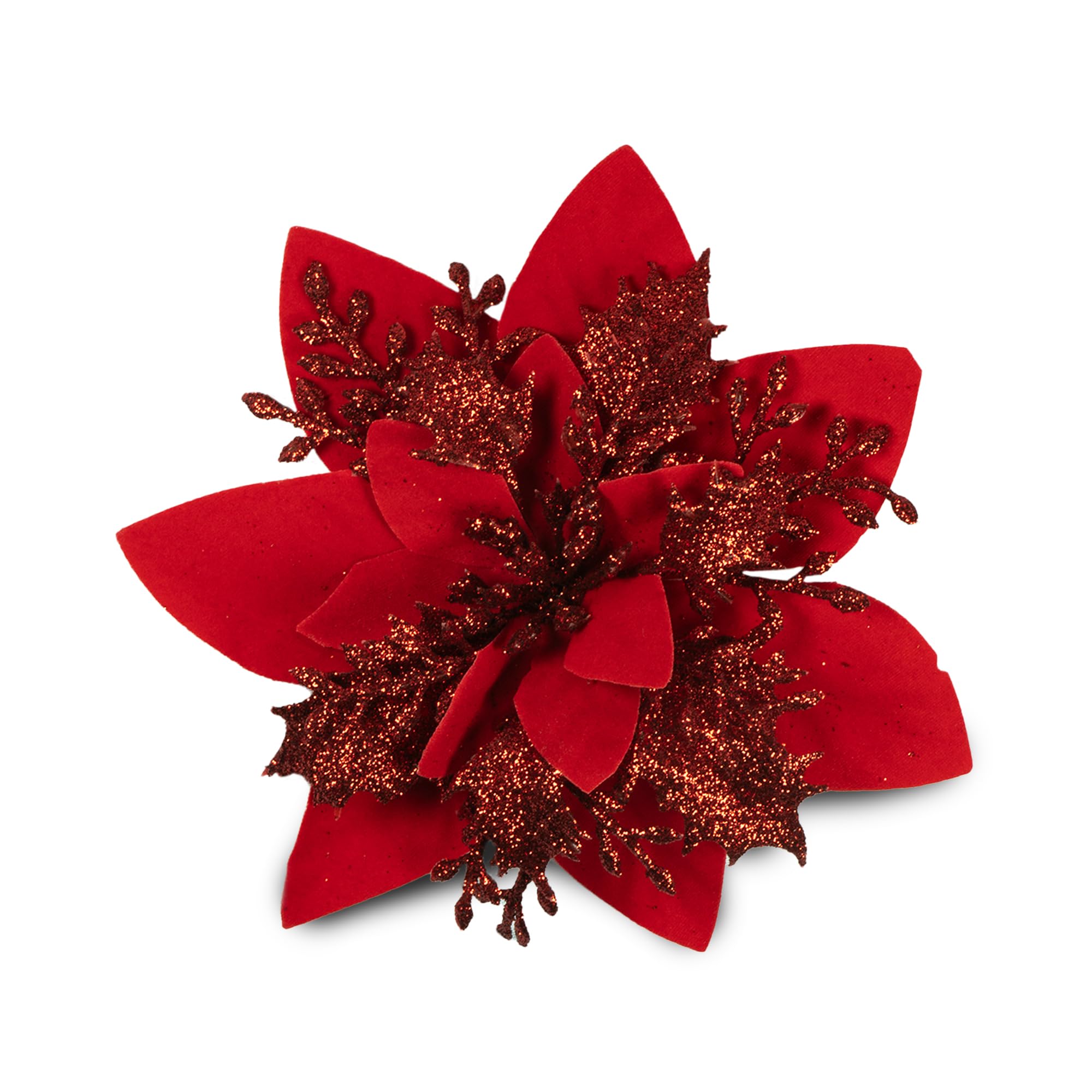 15 Fiori di Natale 14cm con Clip - Decorazioni Albero