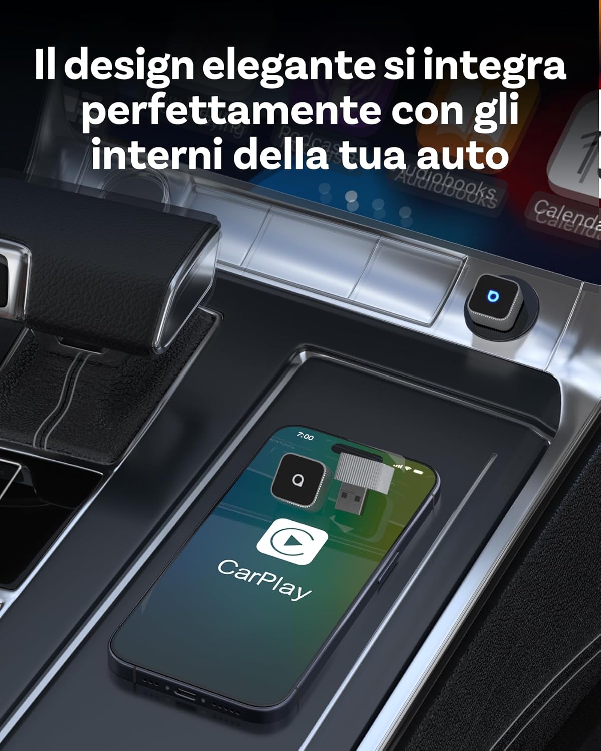 Ottocast MINI 3.0 Slim 2025 Adattatore Wireless CarPlay & Android Auto - immagine 5