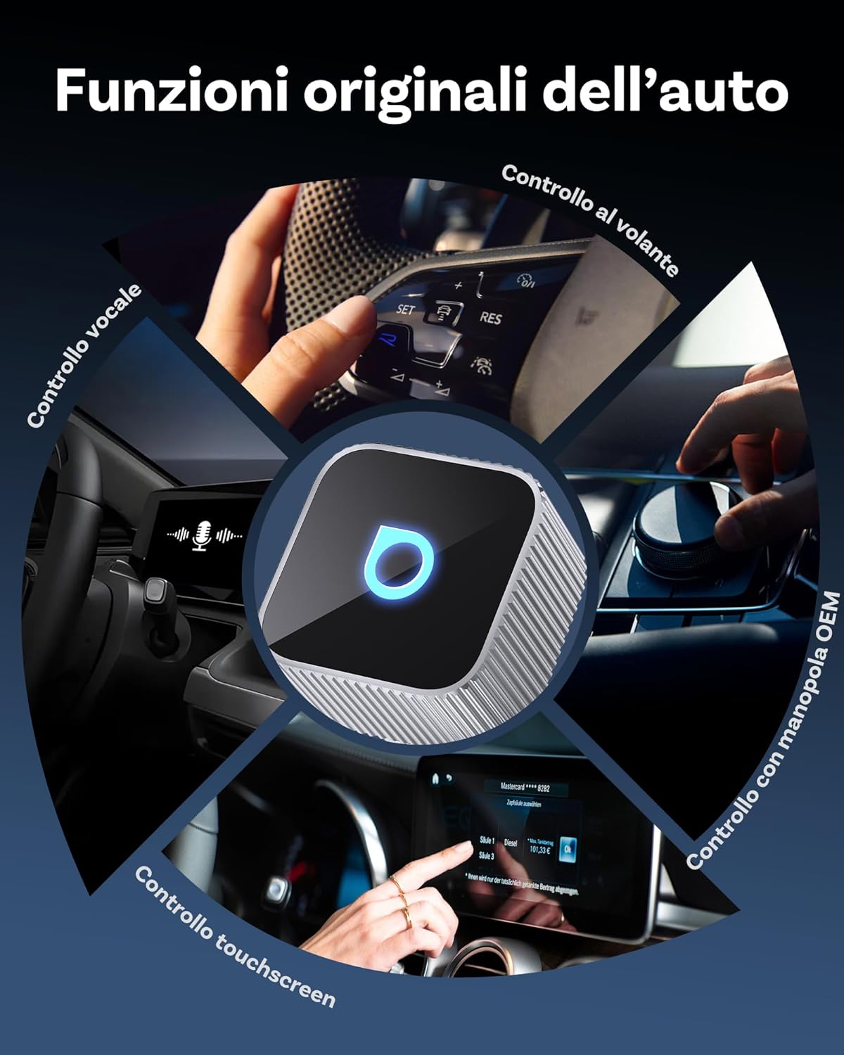 Ottocast MINI 3.0 Slim 2025 Adattatore Wireless CarPlay & Android Auto - immagine 6