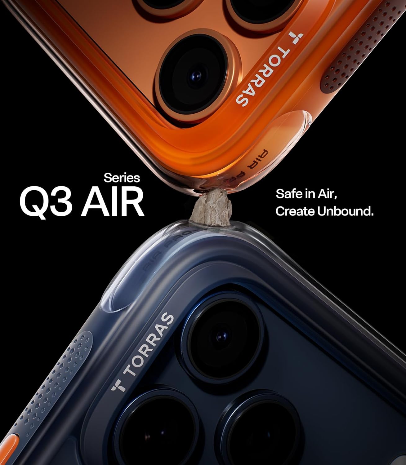 Torras Ostand Q3 Air - Custodia per iPhone 17 Pro Max, Blu Navy - immagine 3