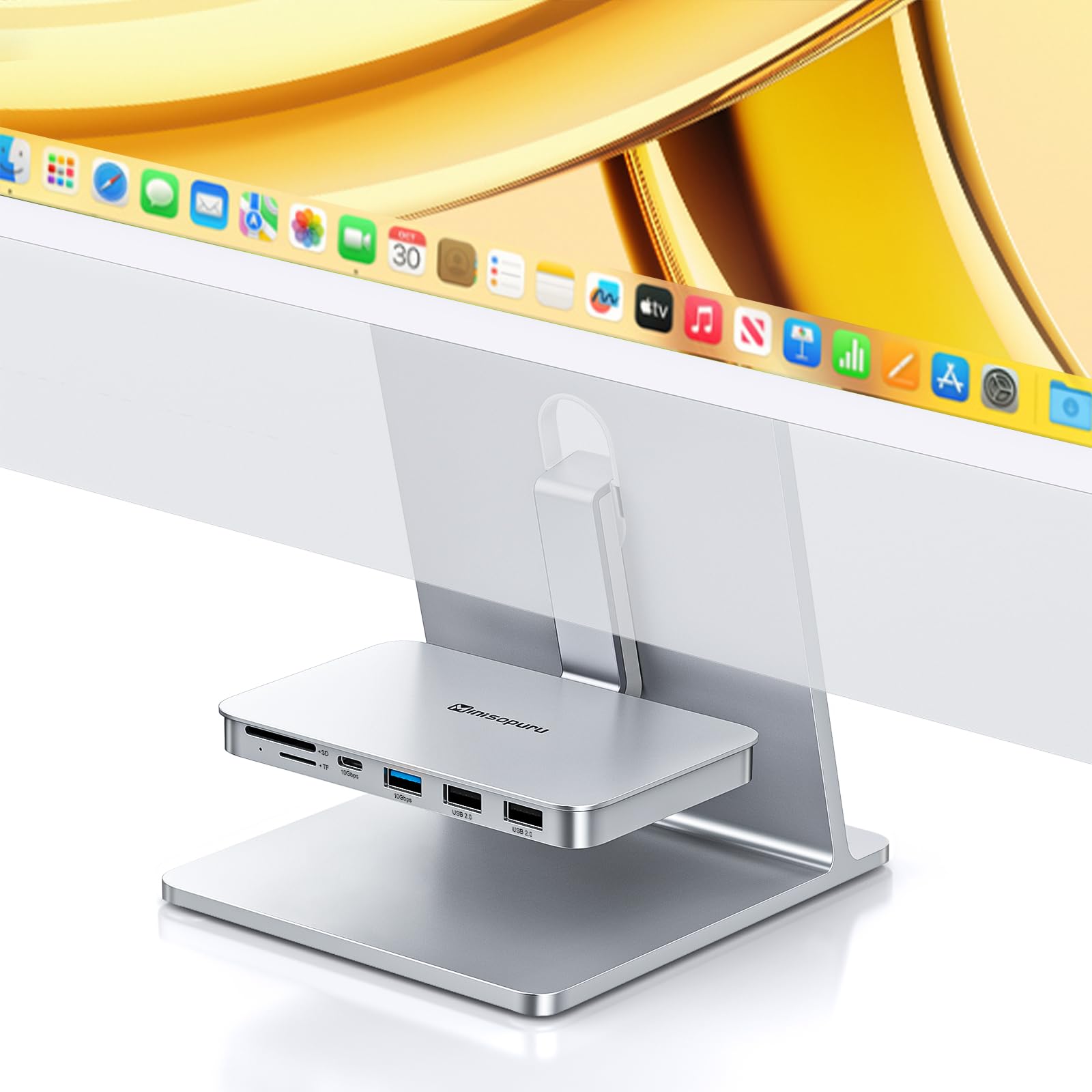 Minisopuru Hub USB C per iMac 24 Pollici, Argento