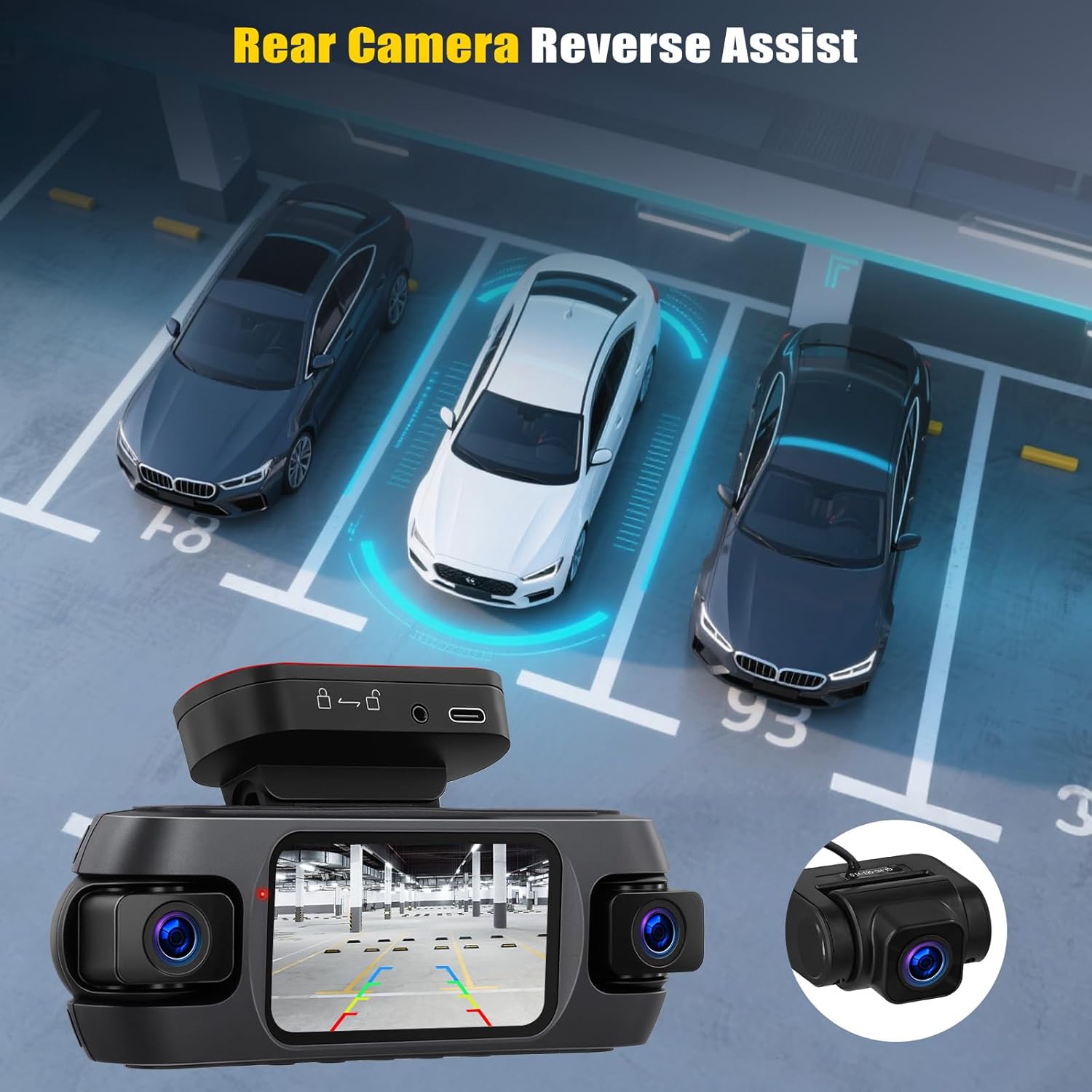 4K 360° Dash Cam Auto con GPS e Grandangolo 150° - immagine 7
