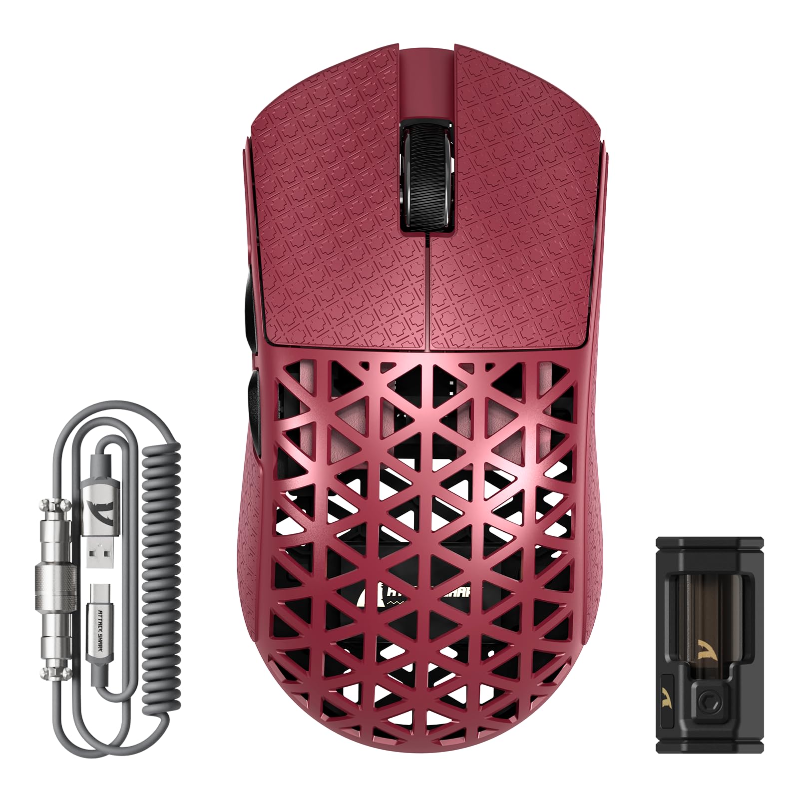 Attack Shark R5 Ultra Mouse Gaming Wireless 8000Hz, Rosso