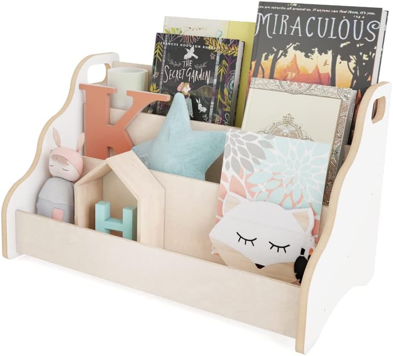Mamoi® Libreria Verticale per Bambini in Legno Naturale