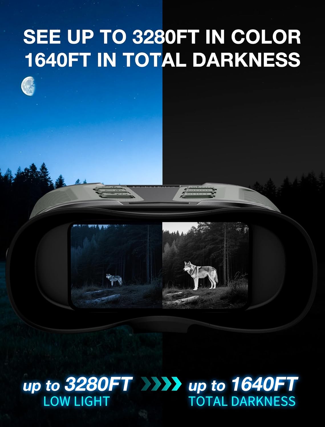 Binocolo 4K Visione Notturna 1000m 36MP - immagine 4