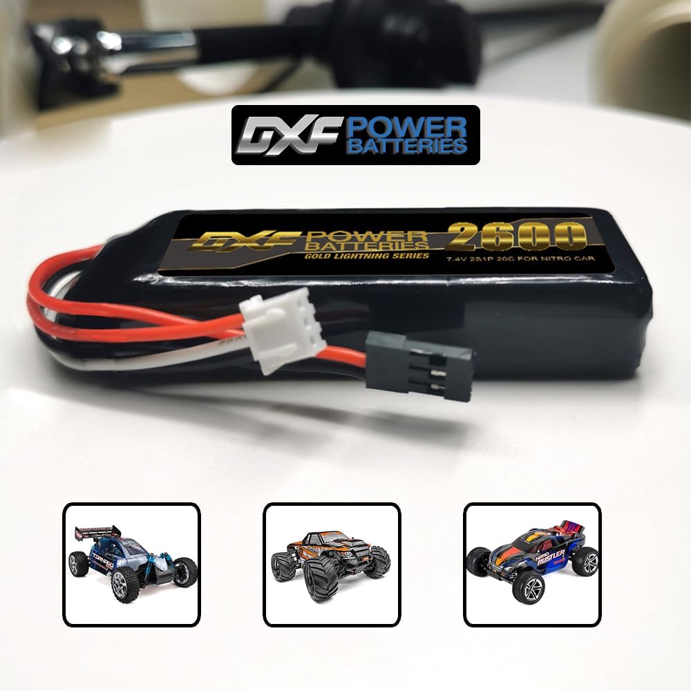 Dxf Batteria Lipo 2S 2600mAh 7.4V 20C (2 pz) - immagine 4