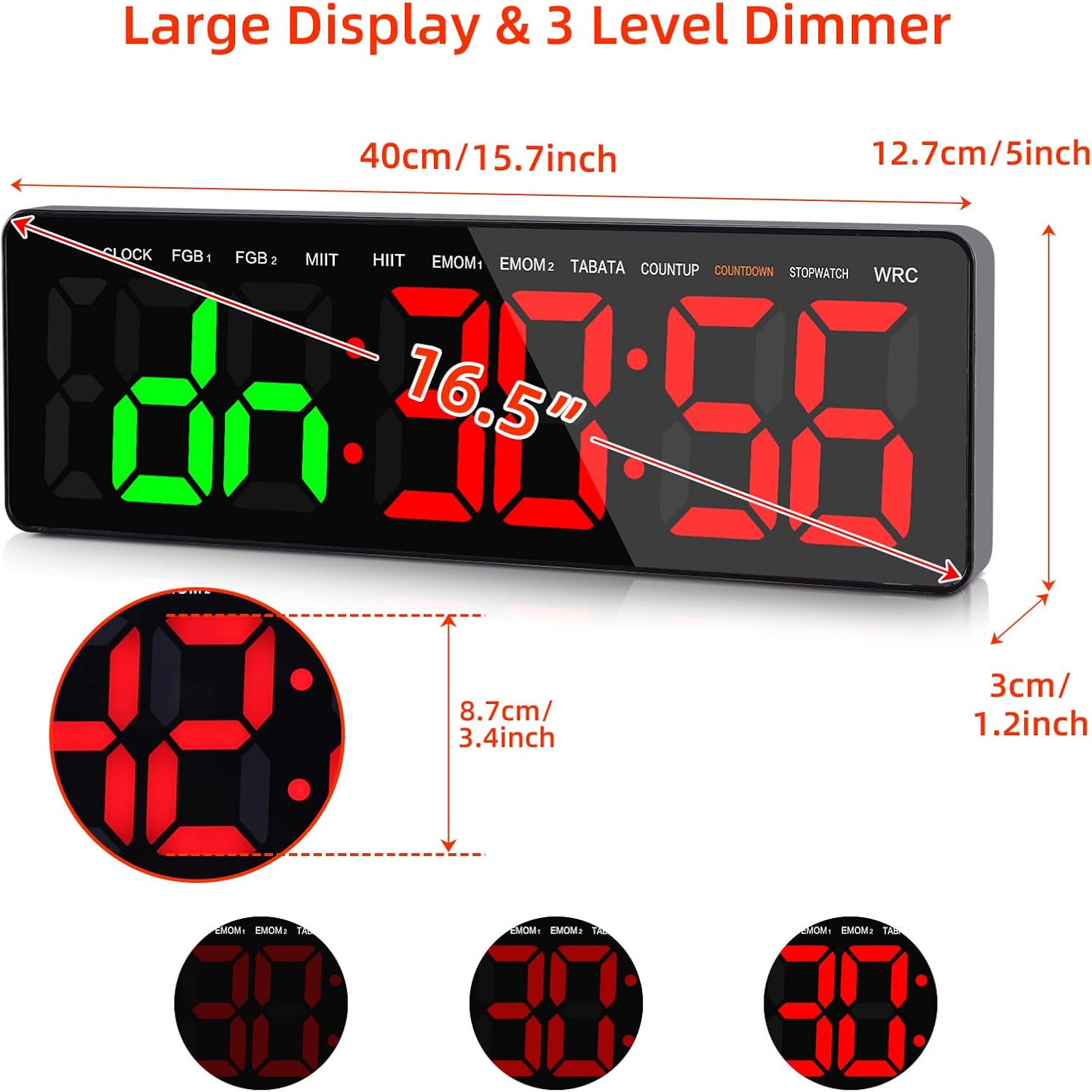 Anexer Timer da Palestra LED 16.5'' con Telecomando - immagine 5