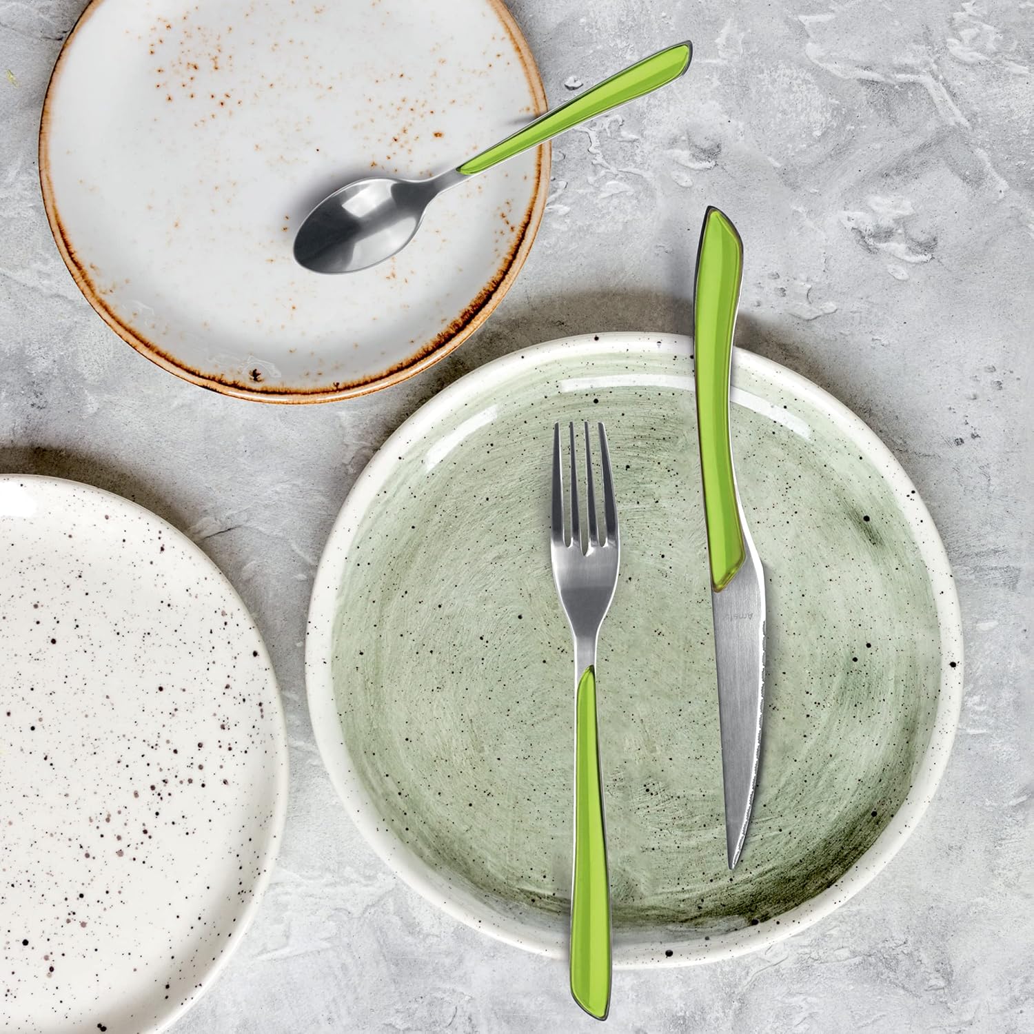 ECLAT Set di posate da 24 pezzi, verde - immagine 4