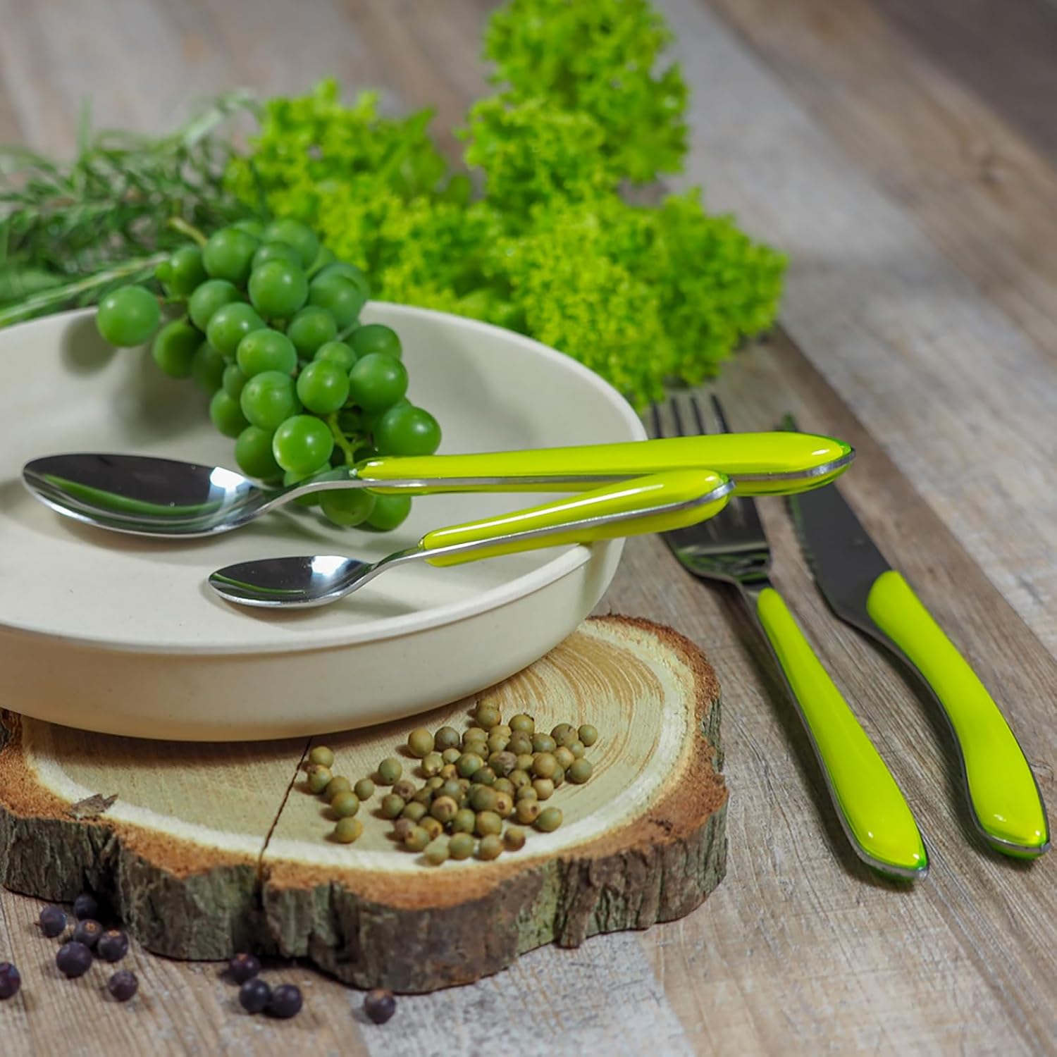 ECLAT Set di posate da 24 pezzi, verde - immagine 5