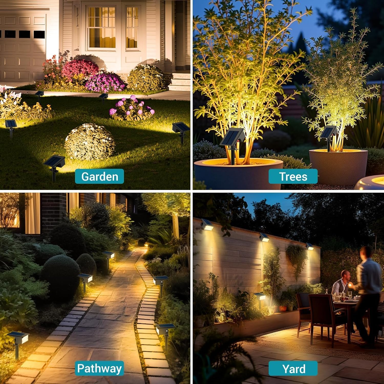 Kolpop 4 Pcs Faretti Solari LED Esterno 800lm - immagine 6