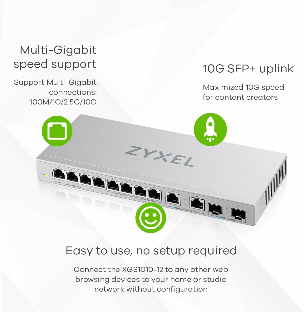 Zyxel Interruttore Multi-Gig 12 Porte non Gestito - immagine 3