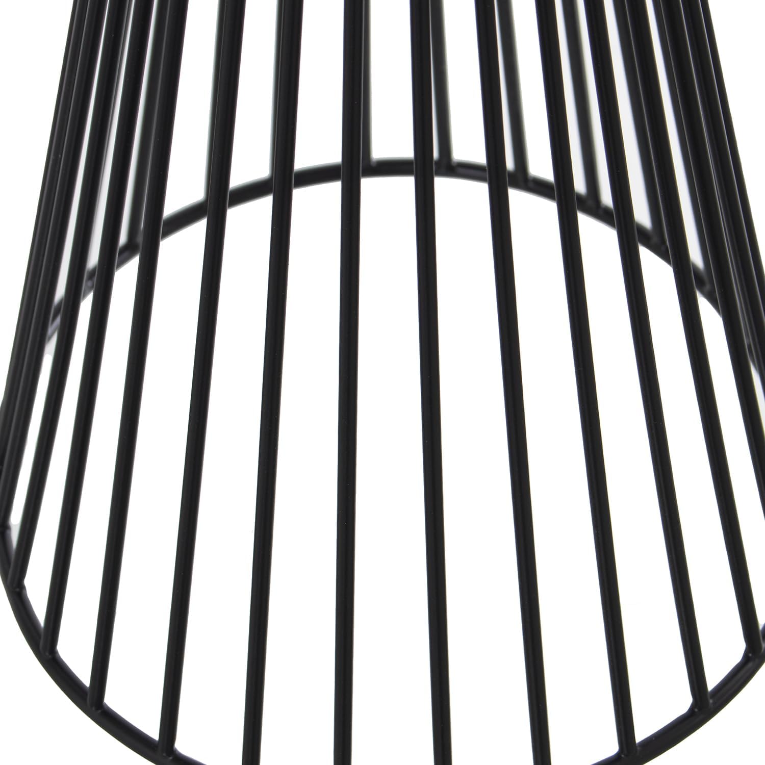 LÁMPARA TECHO METAL NEGRA 1XE27 MAX 60W NO INCLUIDA_14X16X37CM, CABLE NEGRO 70CM - immagine 3