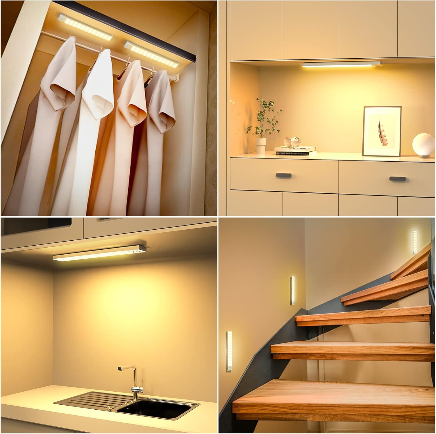 Luce Armadio LED con Sensore di Movimento 23cm (2 Pezzi) - immagine 5