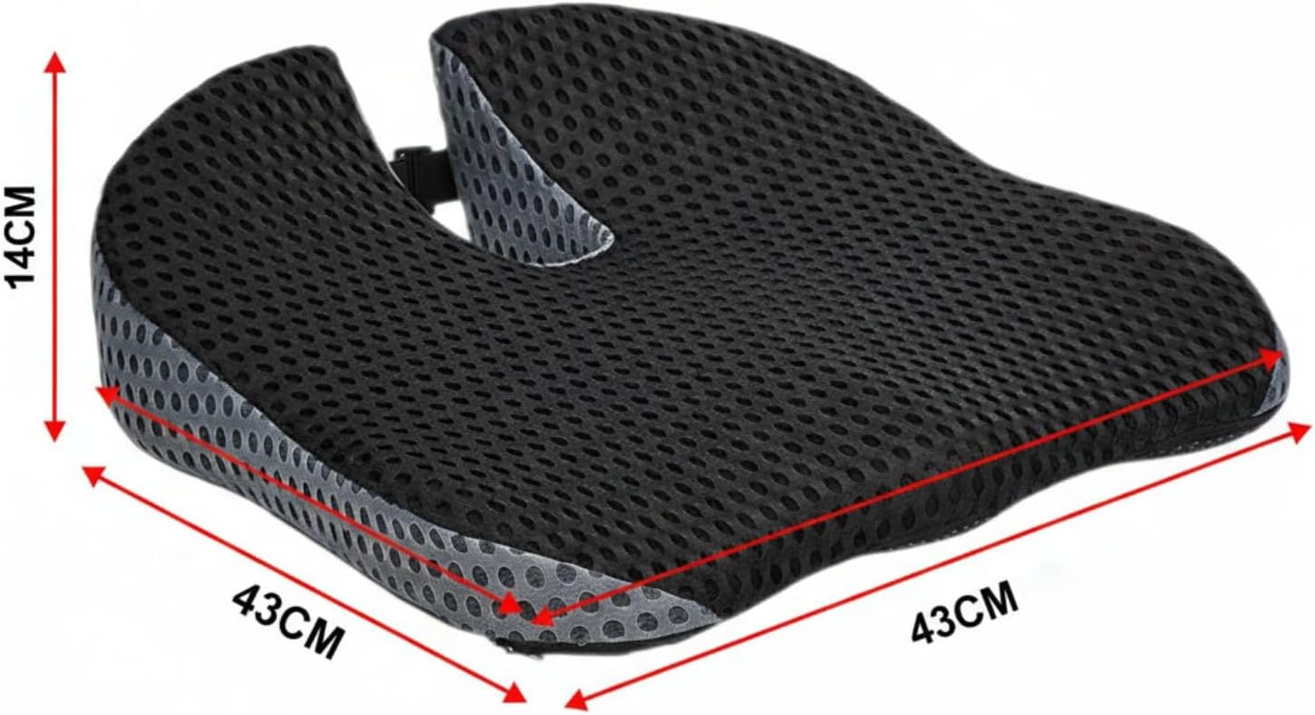 Cuscino Sedile Auto in Memory Foam con Rete 4D - immagine 2