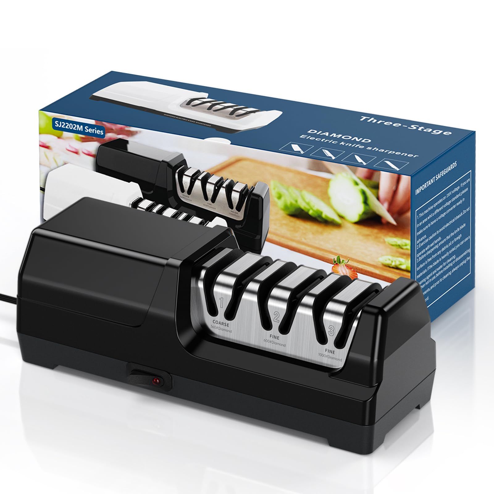 Affilacoltelli Elettrico Professionale 3 Livelli