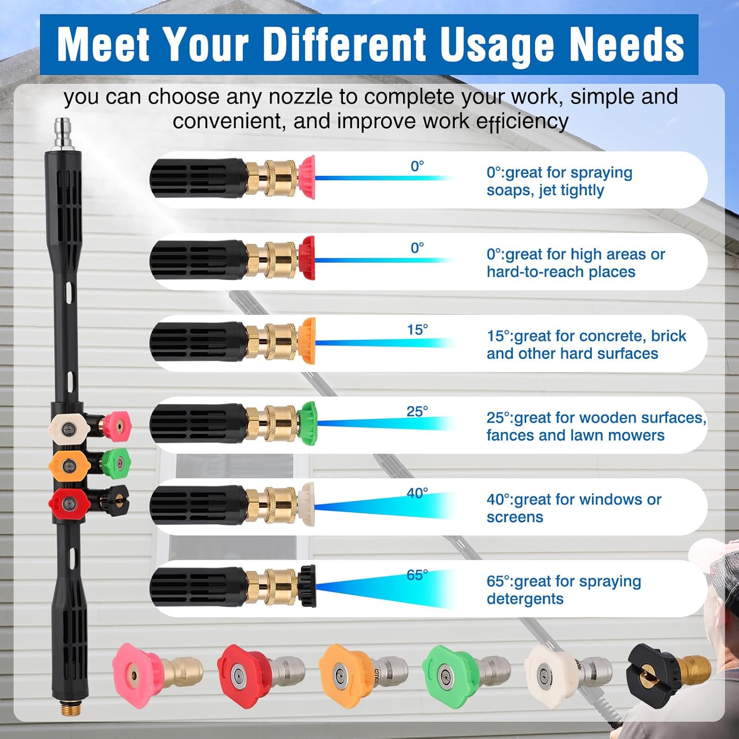 Set Prolunga Lancia Idropulitrice 4000PSI 285cm - immagine 4