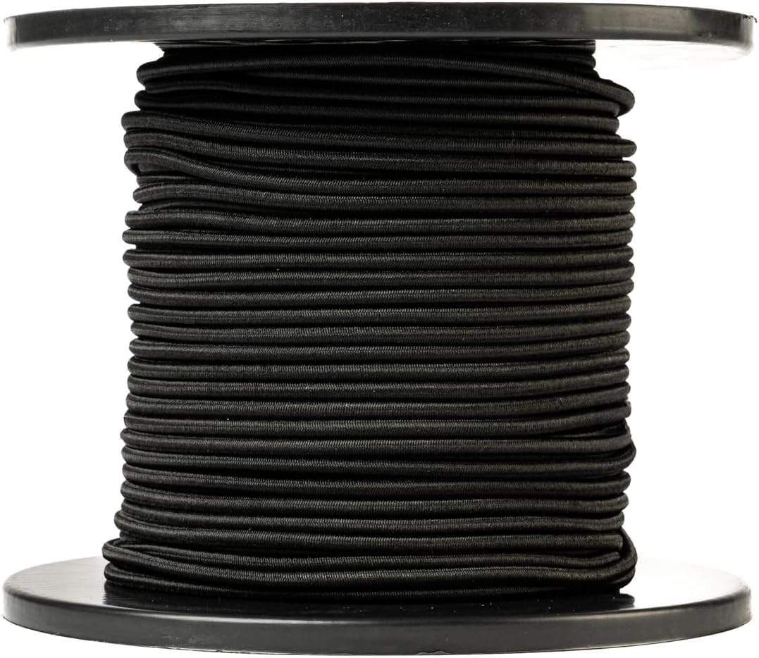 Corda Elastica Rotonda 4mm, 100M, Nera - immagine 1