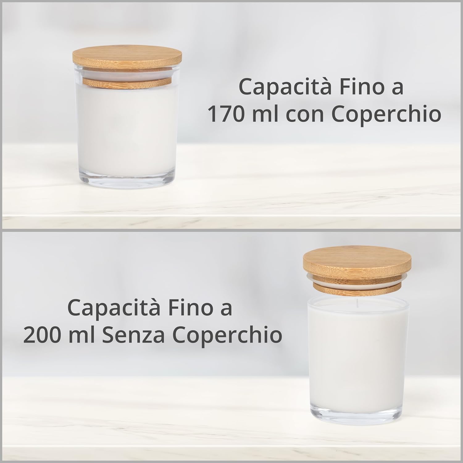 Winter Shore Portacandele Vetro 170ml con Coperchi (15 Pezzi) - immagine 3