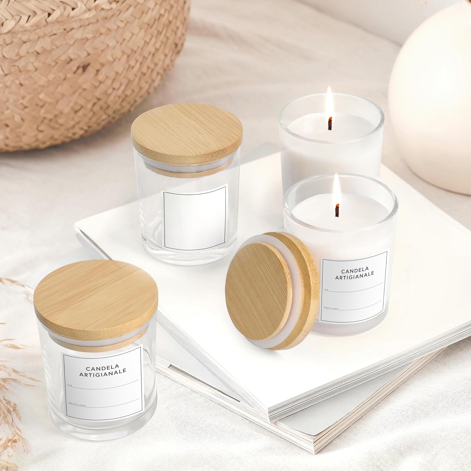 Winter Shore Portacandele Vetro 170ml con Coperchi (15 Pezzi) - immagine 5