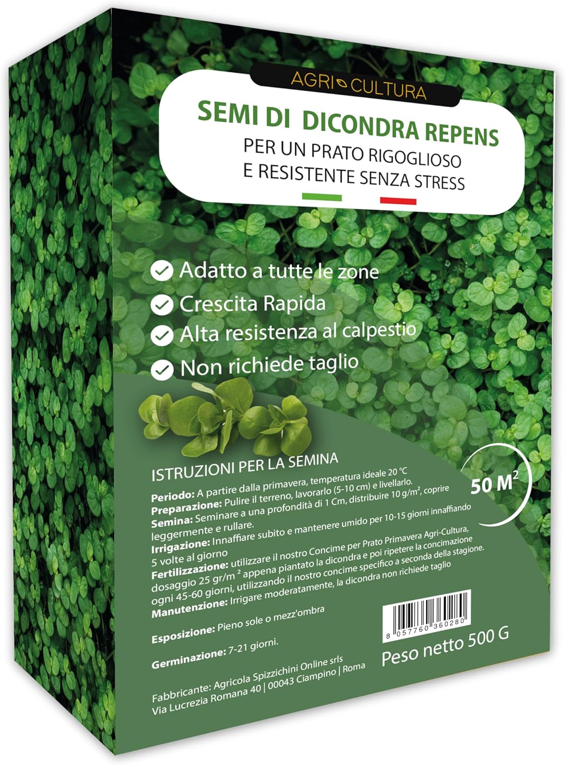 Agri-cultura® Dicondra Semi 50 m² - immagine 1