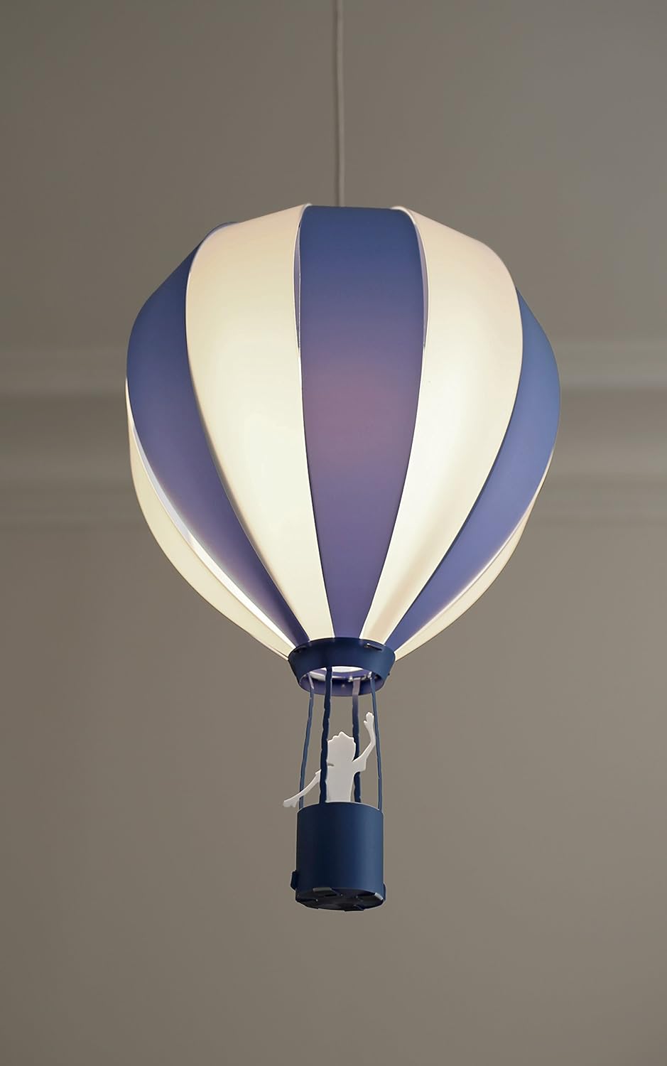 Lampadario da soffitto, a forma di mongolfiera, per bambino, colore: Blu - immagine 2