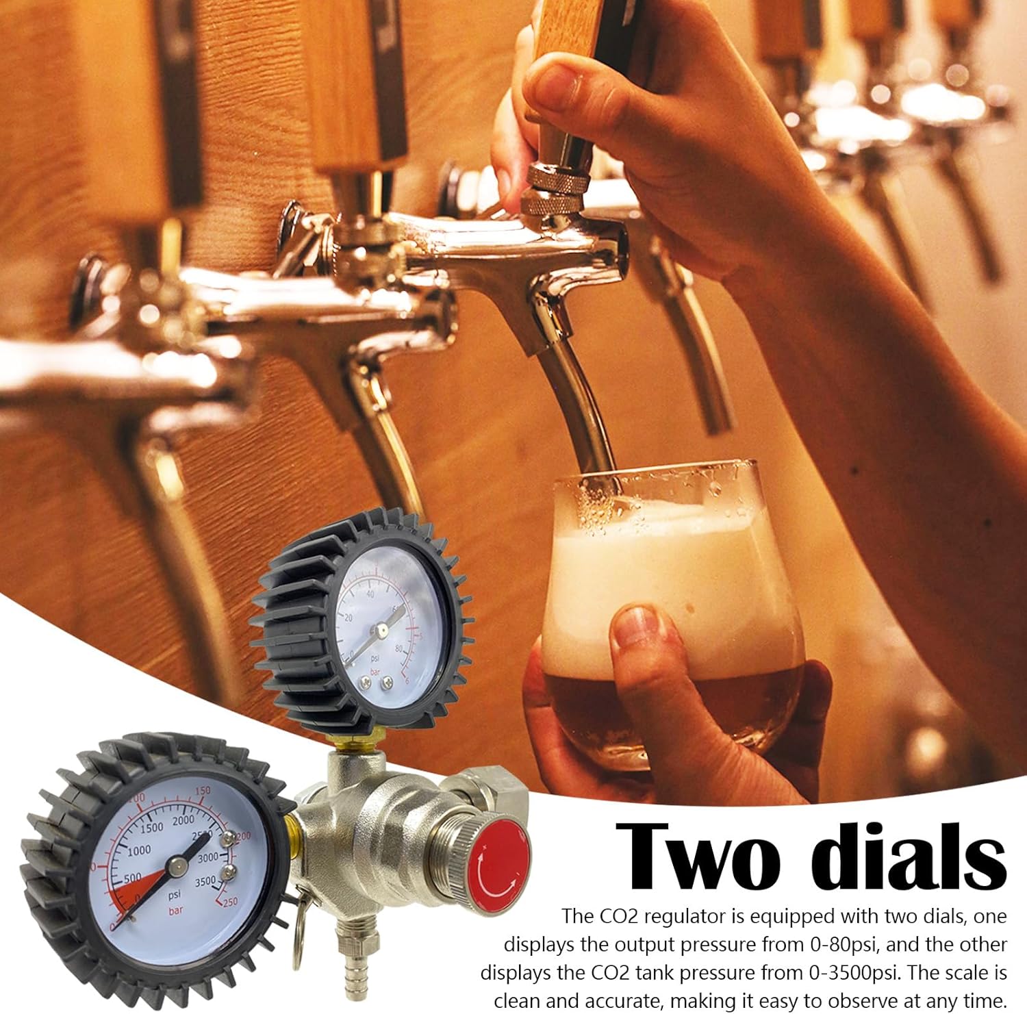 Riduttore di Pressione CO2 per Erogazione Birra - immagine 5