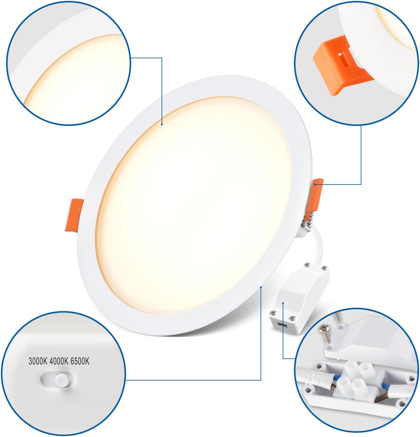 Lvwit Faretti LED da Incasso 16W, Set di 4 - immagine 6