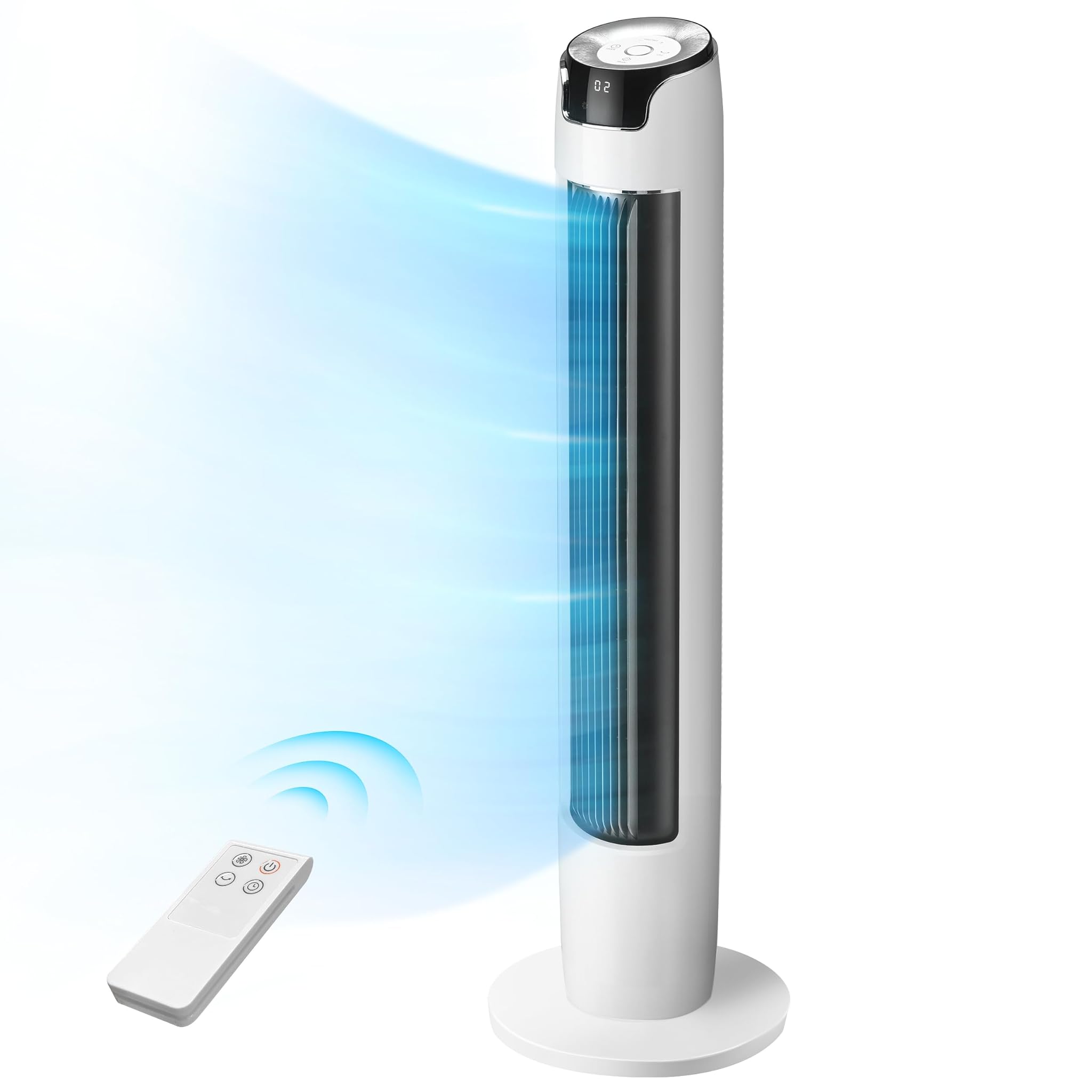 Midea FZ10-16AR - Ventilatore a Torre 110cm, Bianco