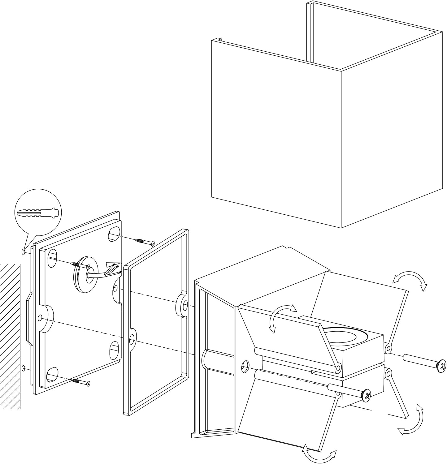 Eglo Lampada da Parete da Esterni a LED Calpino, Antracite - immagine 8