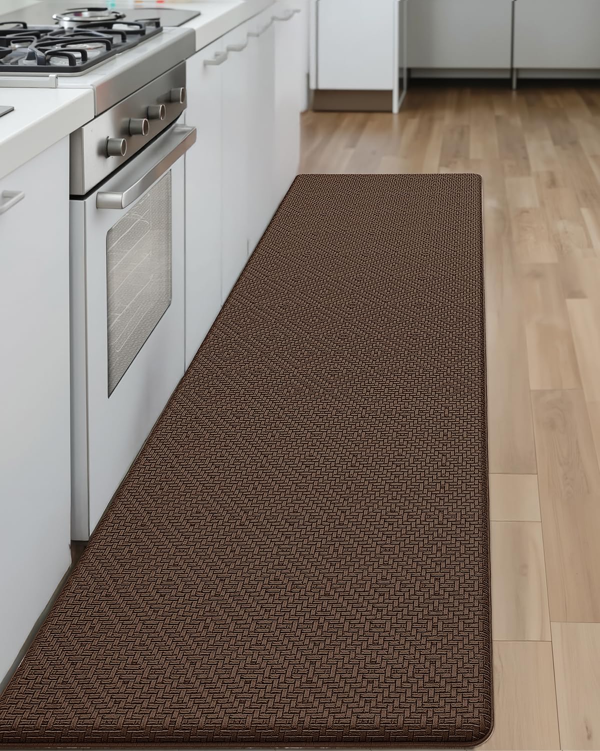 Color&geometry Tappeto Cucina Antiscivolo 44x150cm, Marrone