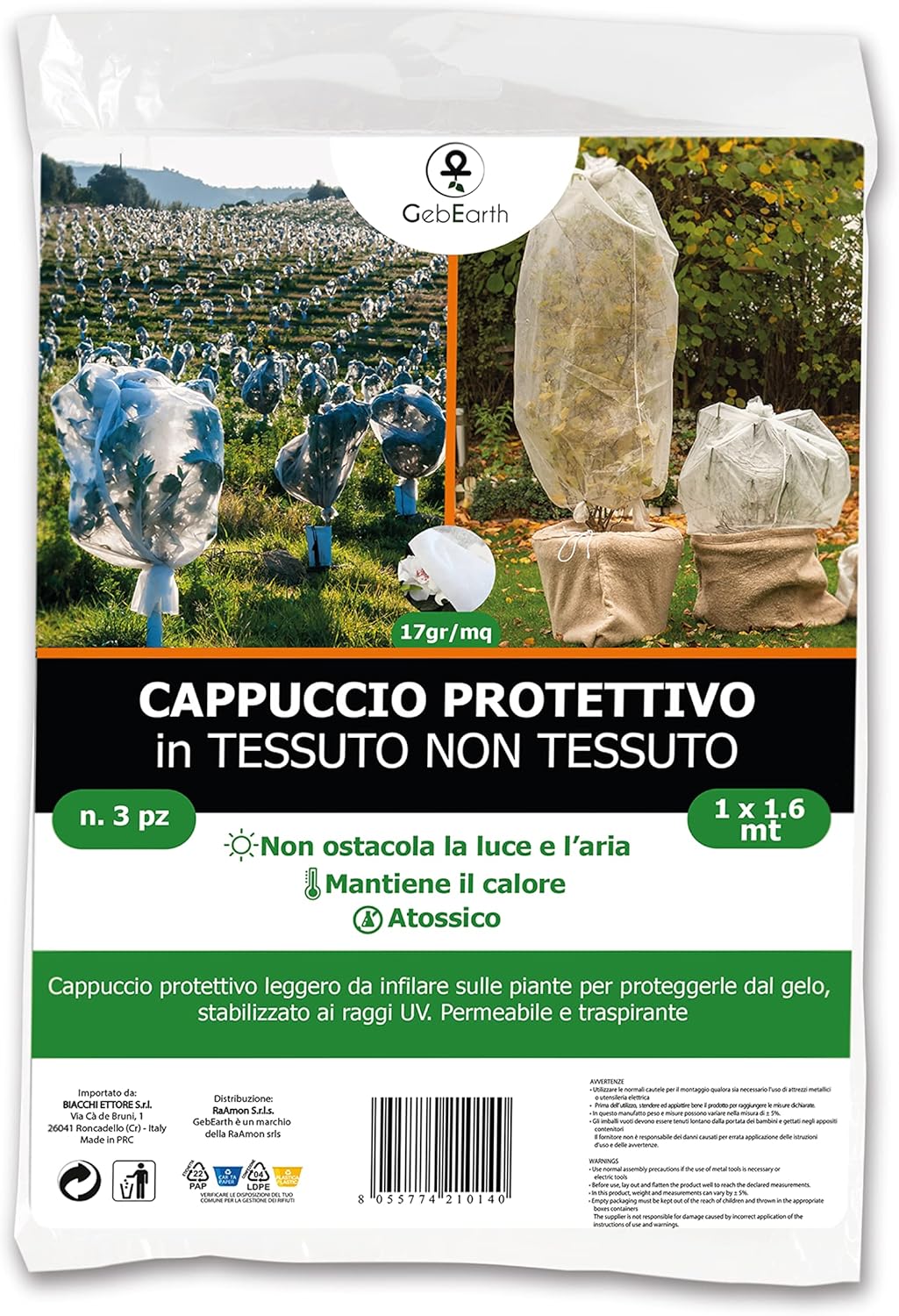GebEarth® Tessuto Non Tessuto per Piante Antigelo - immagine 1