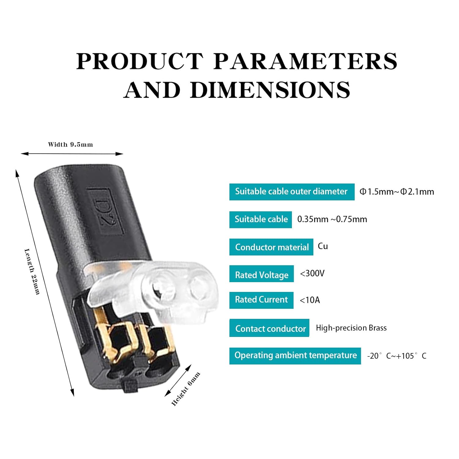 40 Connettori Elettrici Rapidi 12V 2 Pin Impermeabili - immagine 2