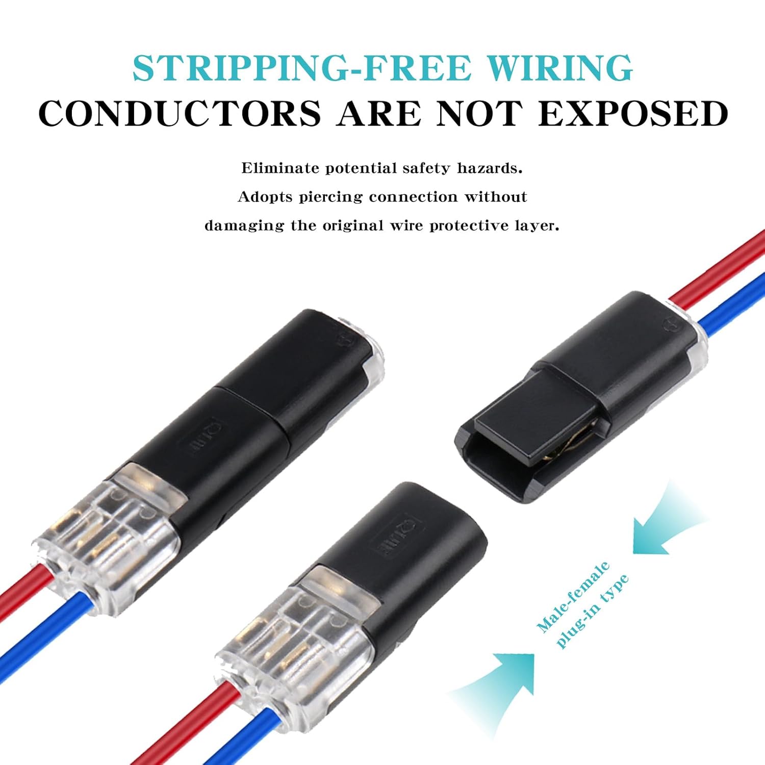 40 Connettori Elettrici Rapidi 12V 2 Pin Impermeabili - immagine 4