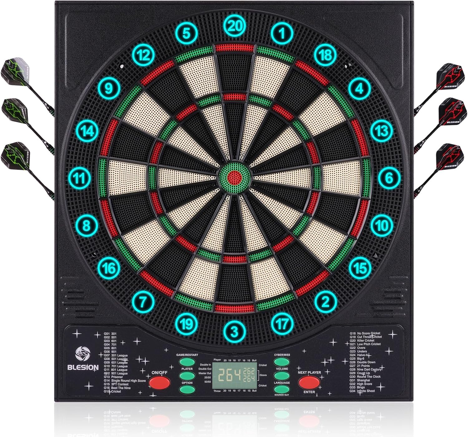 Blesion Bersaglio Elettronico Aggiornato 2024 con 6 Freccette - immagine 1