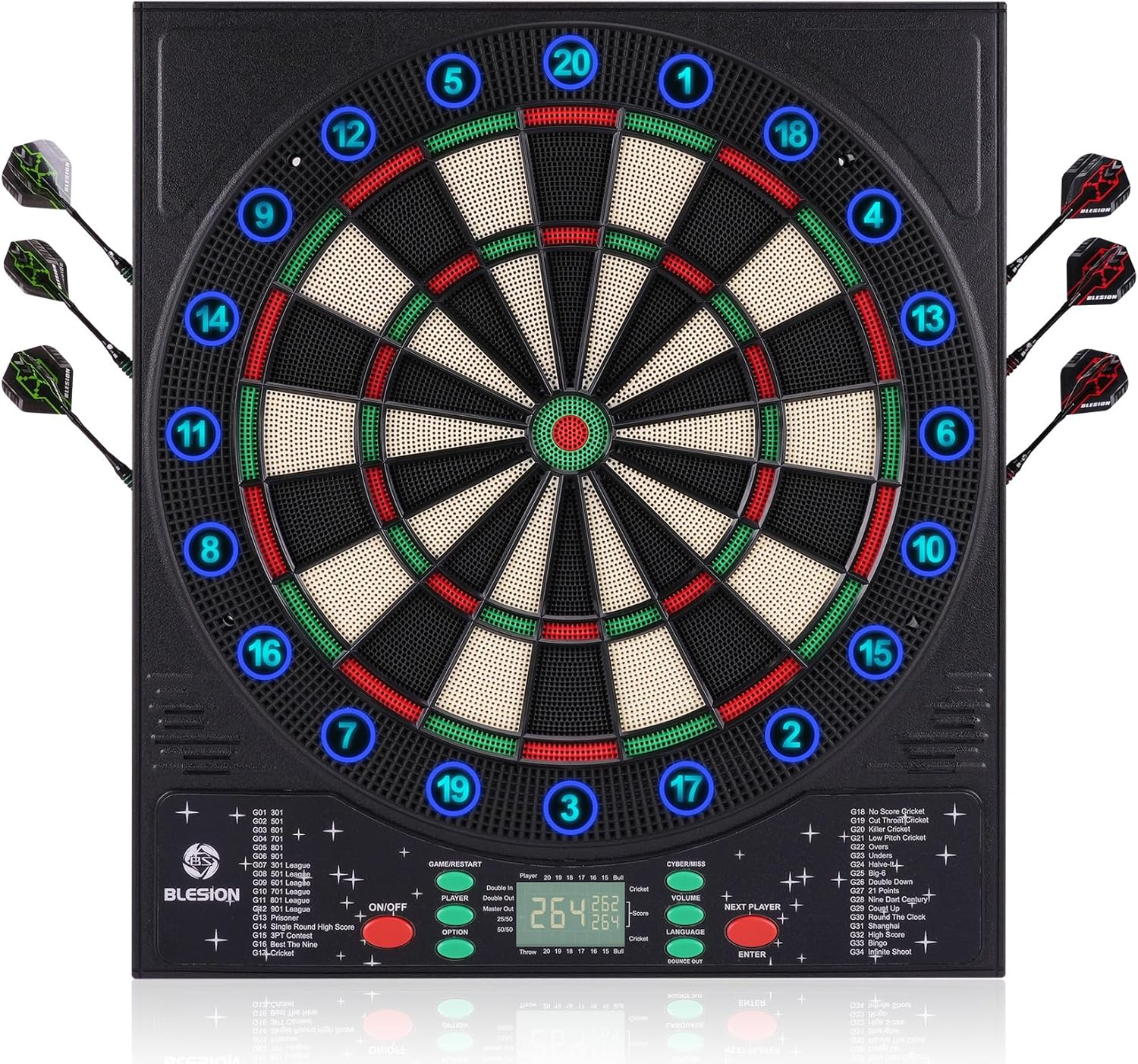 Blesion Bersaglio Elettronico Aggiornato 2024 con 6 Freccette - immagine 8