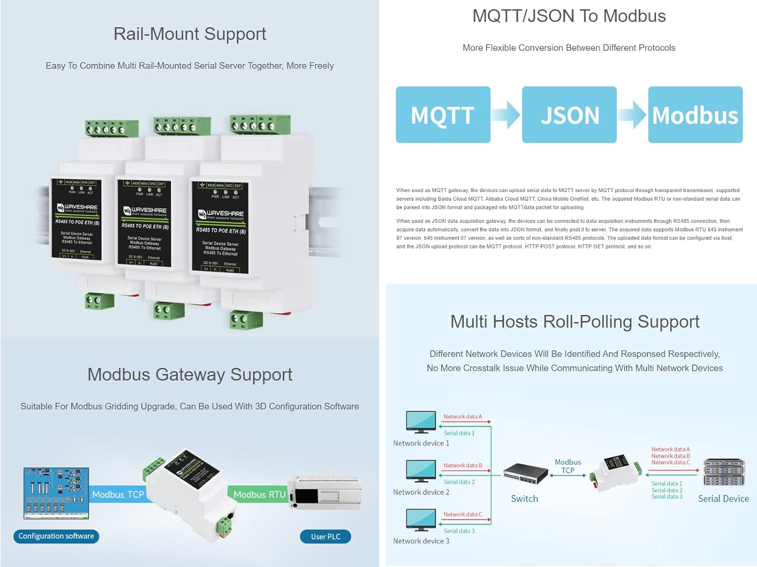 Waveshare RS485 to RJ45 Ethernet Converter Module - immagine 7
