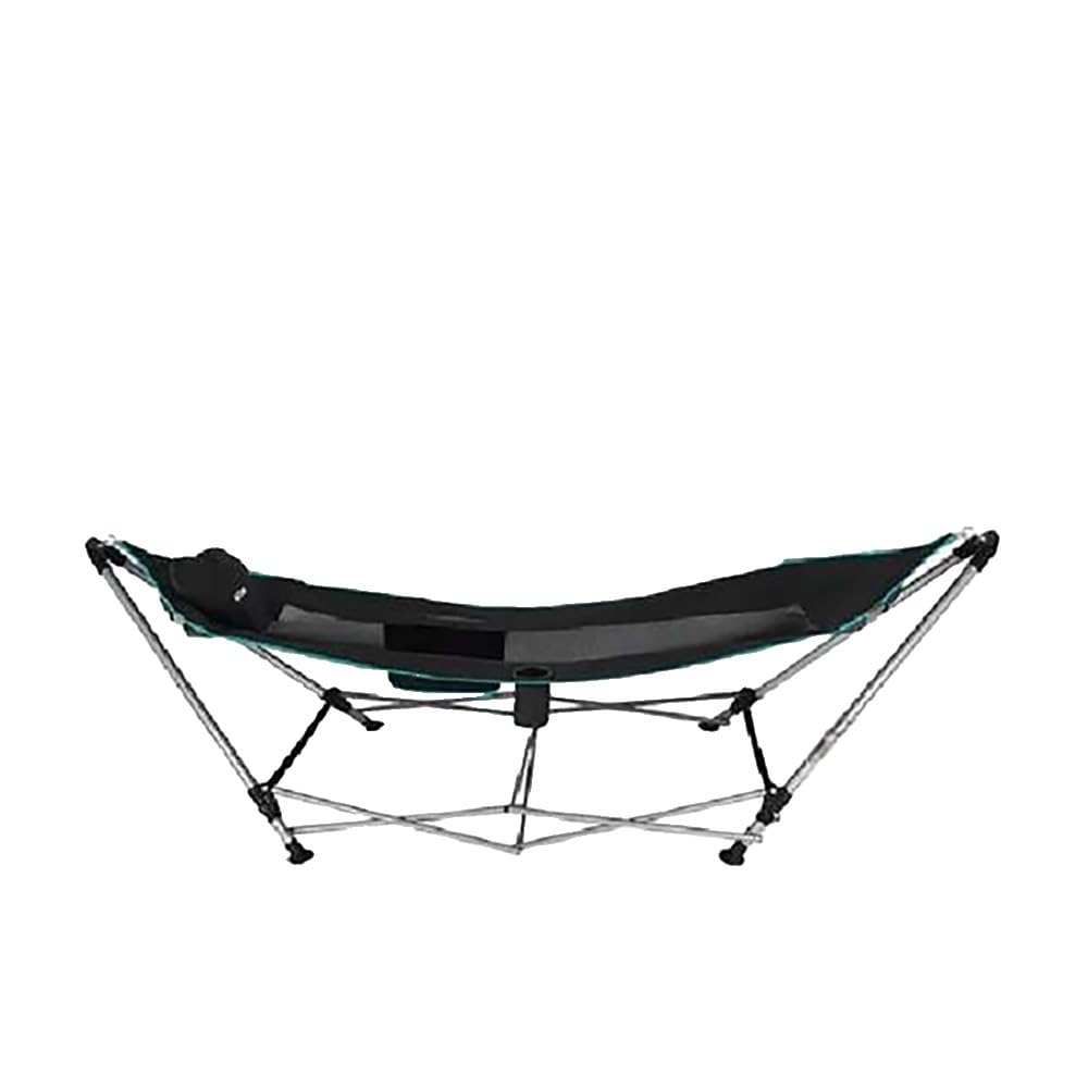 Aktive Amaca Pieghevole con Struttura in Acciaio, Nera