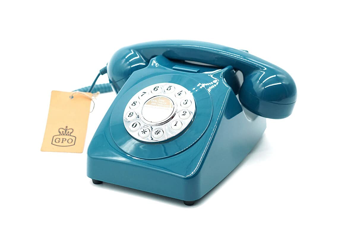 Gpo 746 Telefono a Quadrante Push Button Azure Blue