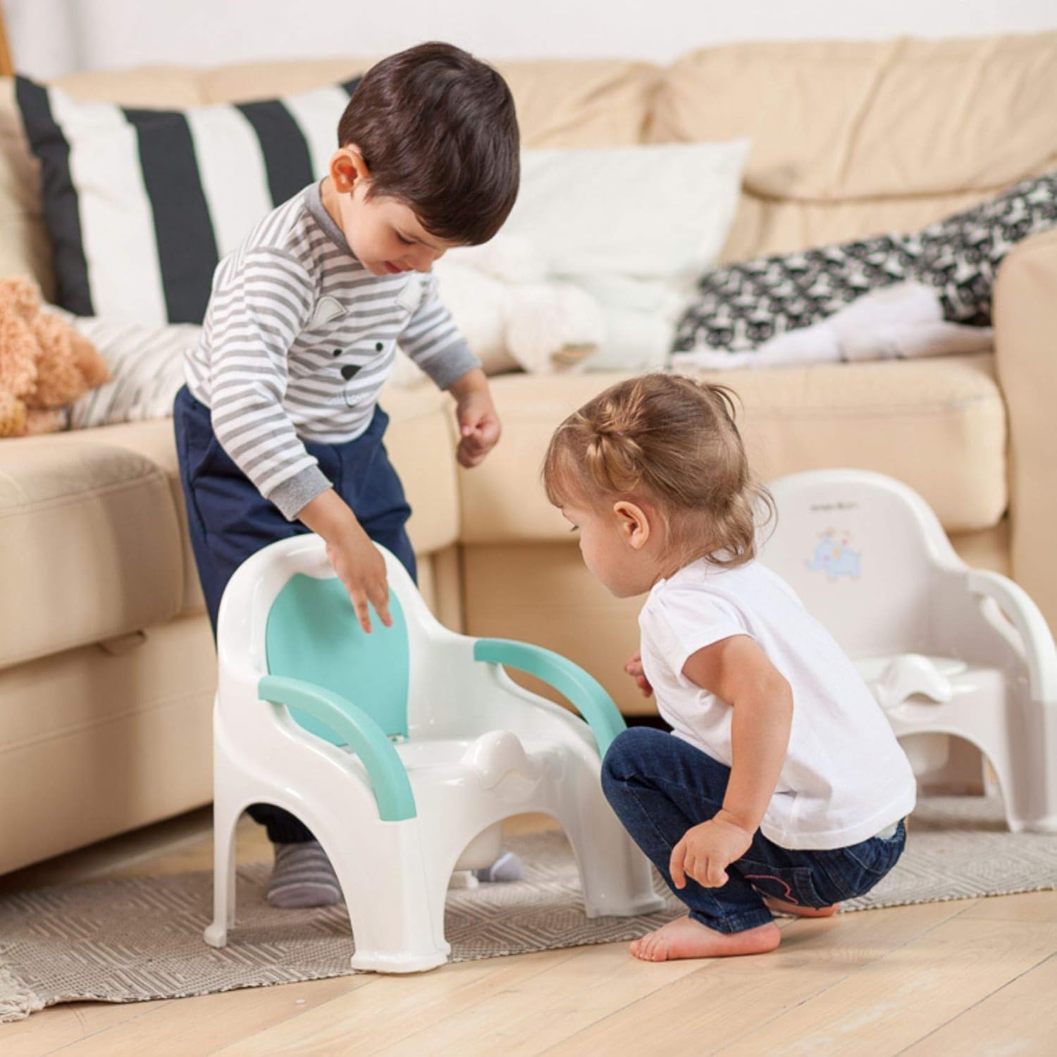 Babylon Vasino per bambini con coperchio, Grigio - immagine 5