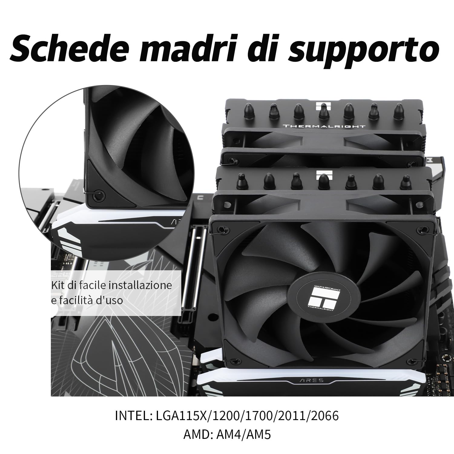 Tr Phantom Spirit 120 SE BLACK - Raffreddatore CPU 7 Heatpipe - immagine 5