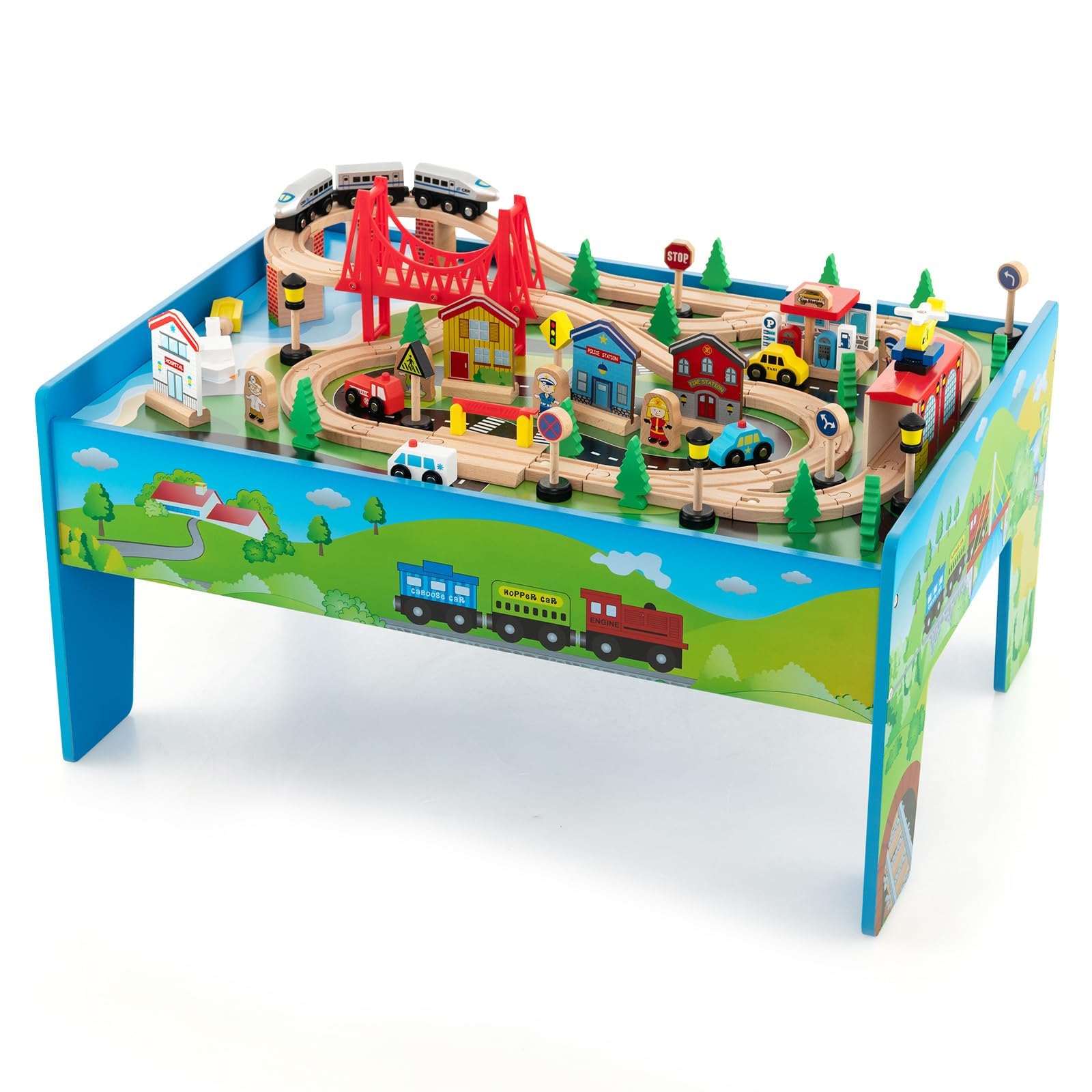 FANTASK Set Ferroviario 80 Pezzi per Bambini