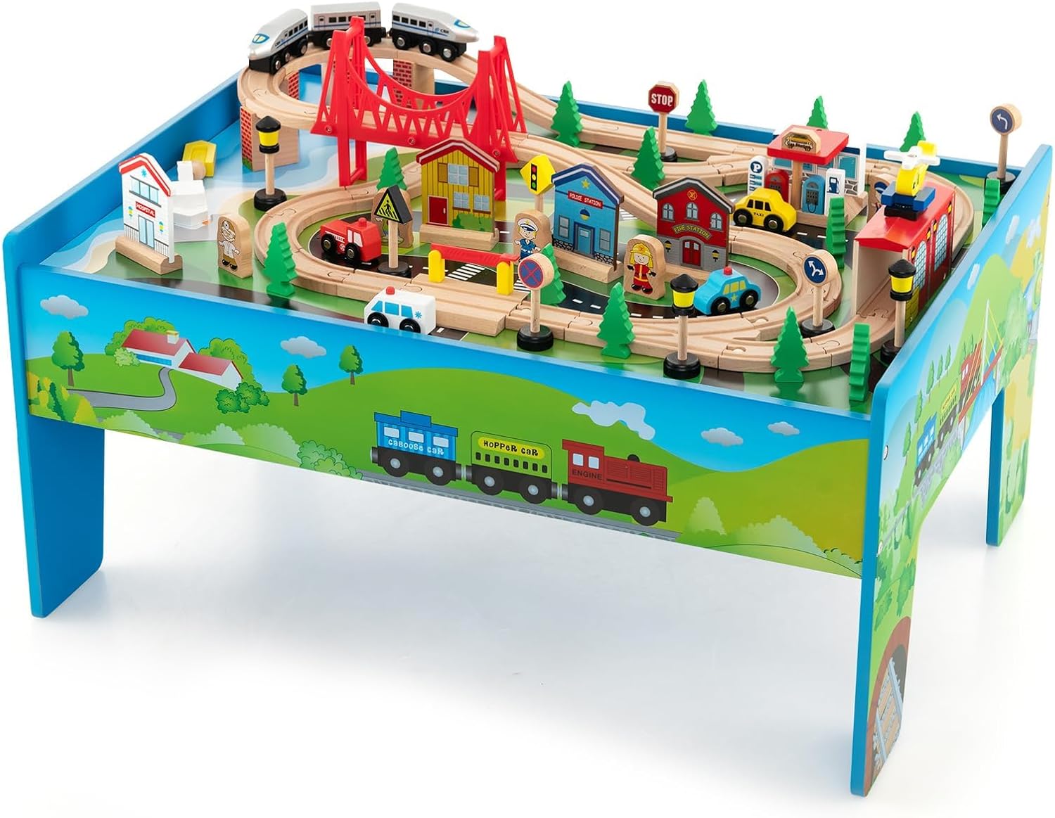 FANTASK Set Ferroviario 80 Pezzi per Bambini - immagine 1