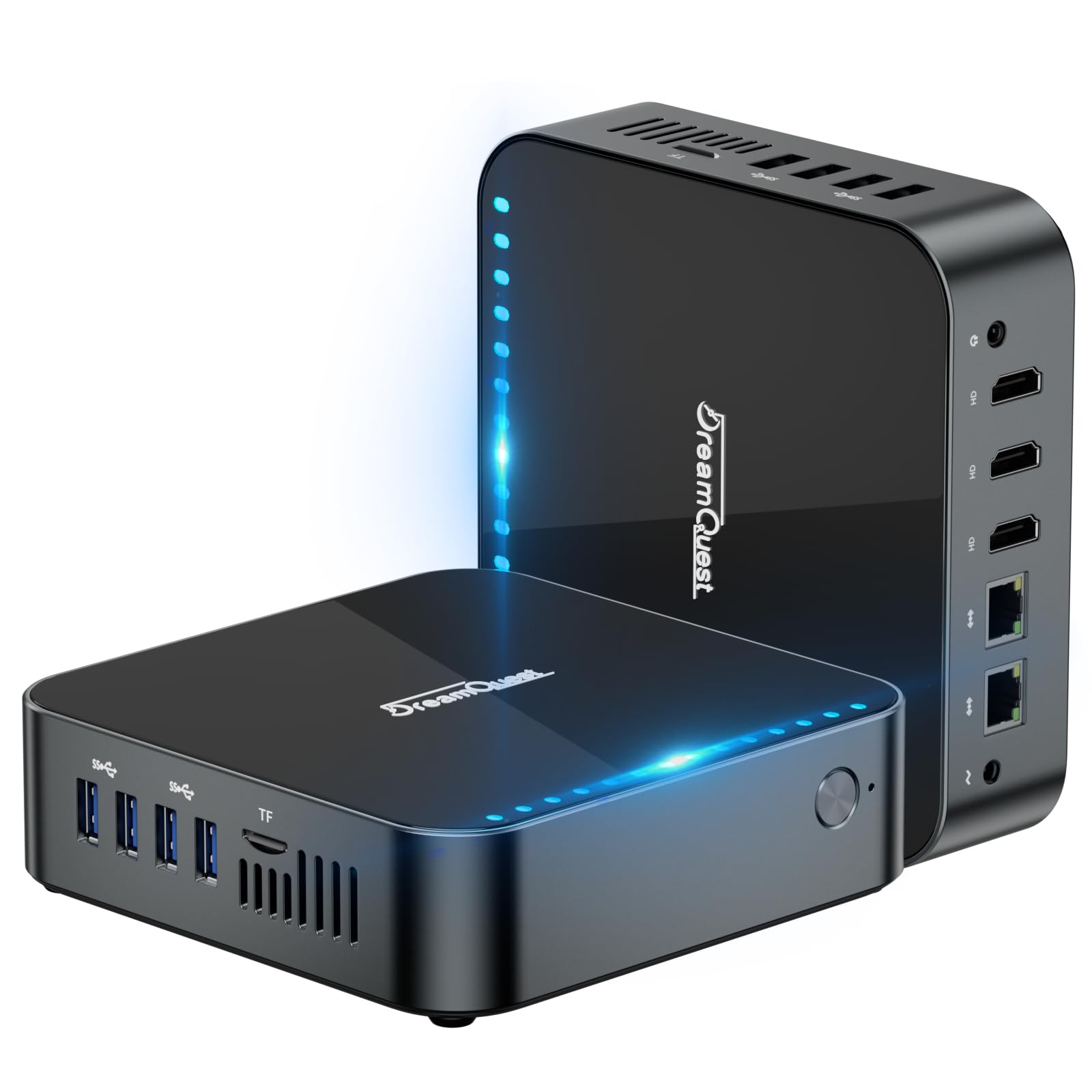 DreamQuest Hubs Type C 3.0 6in 1 con porta USB 3.0,4 K, PD 100 W, USB 3.0,100 Mbps per desktop, laptop, Xbox, Flash Drive, HDD, console, stampante, PC, tastiere, HP, Dell