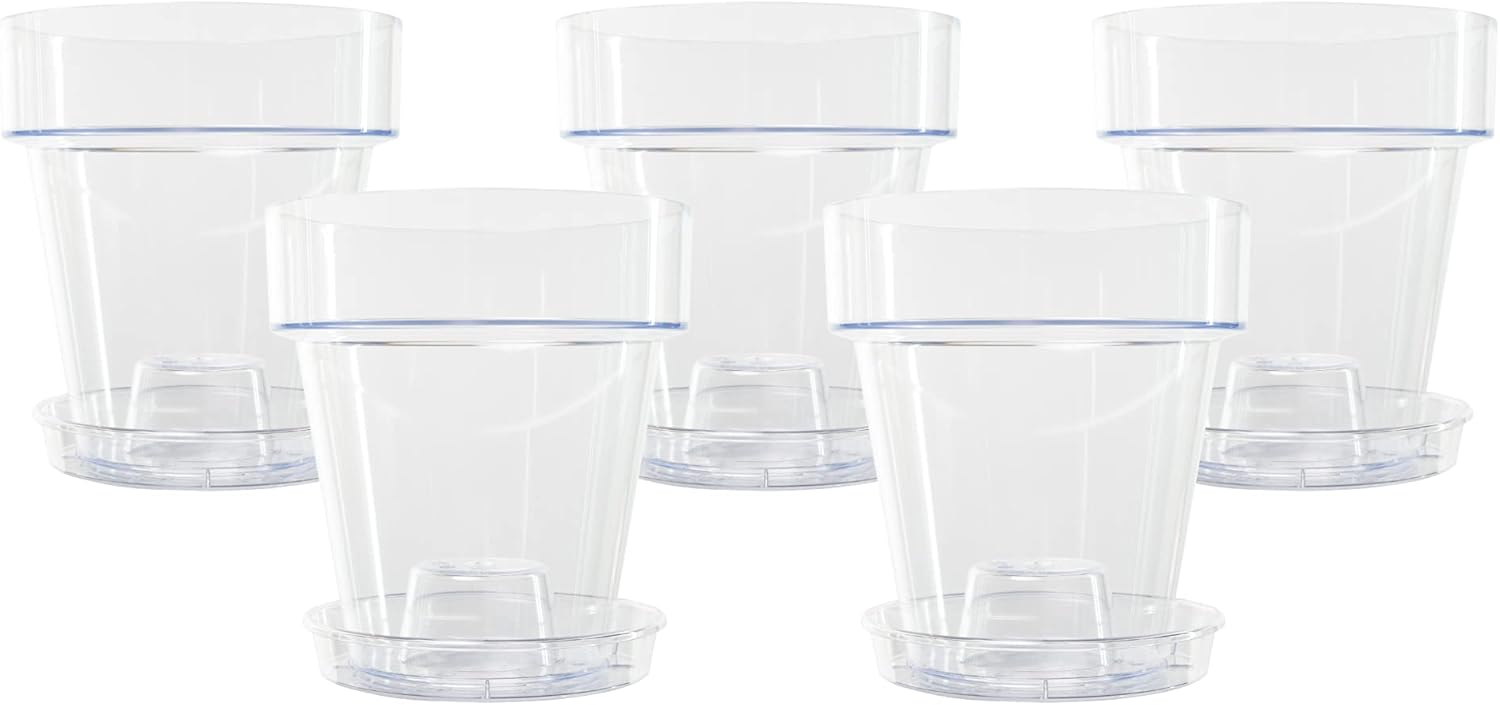 Kalapanta Vaso per Orchidee Trasparente con Sottovaso - immagine 1