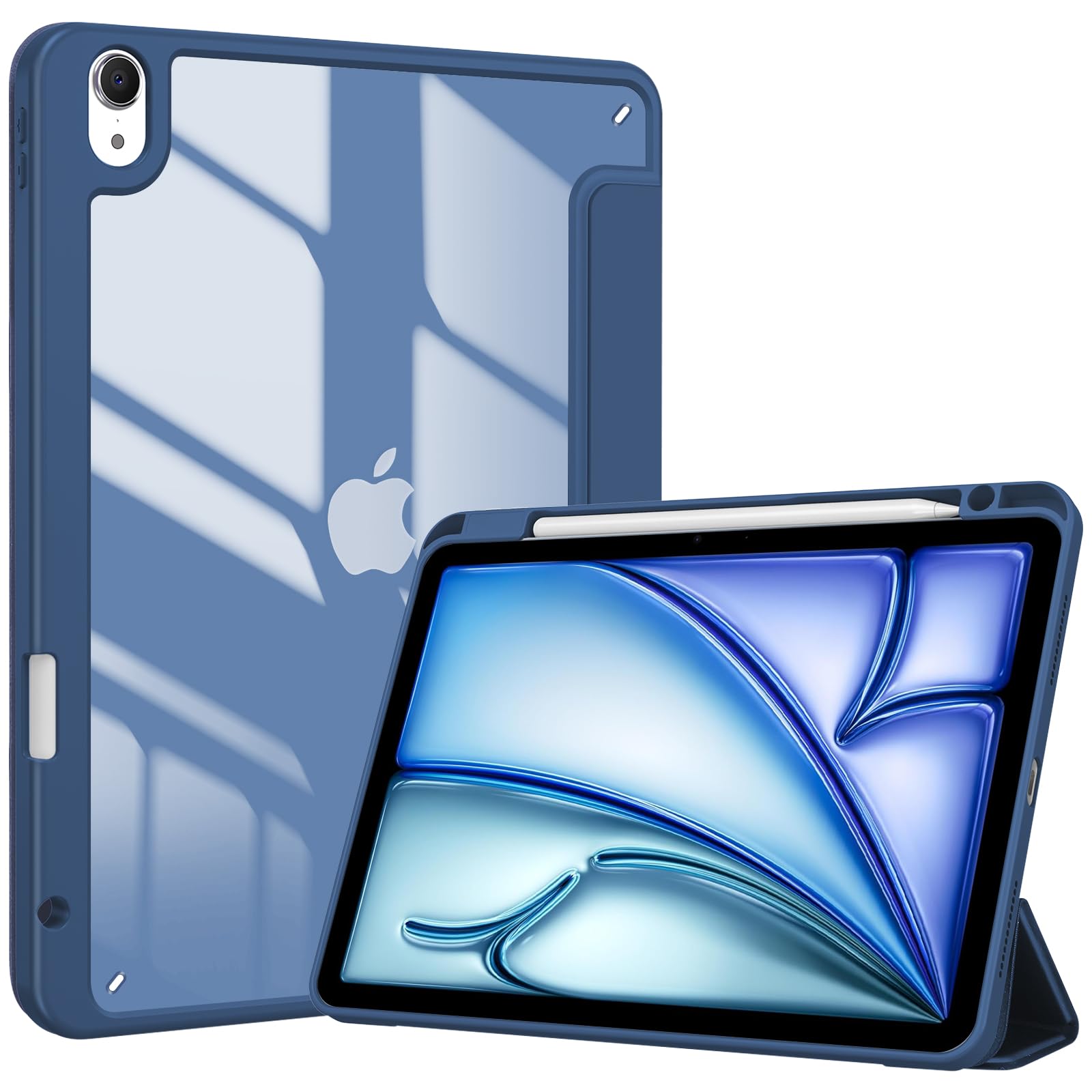 Procase Cover per iPad Air 11" M2 2024 / Air 6/5/4 Gen, Blu Marino