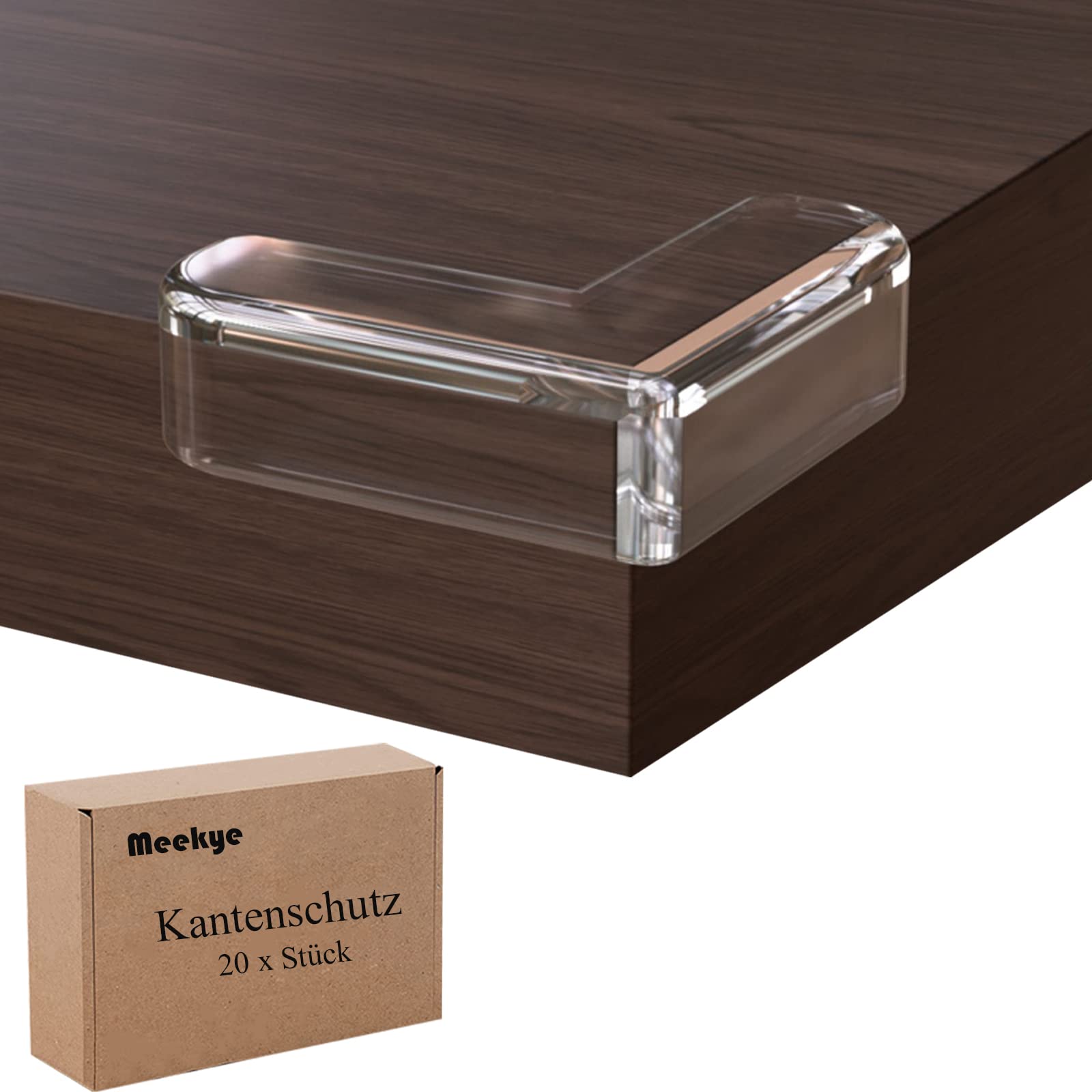 20 Pezzi Paraspigoli Adesivi Trasparenti, Angolari in Gomma, per Muro, Sicurezza Casa para Spigoli, per Bambini per Tavolo e Mobili