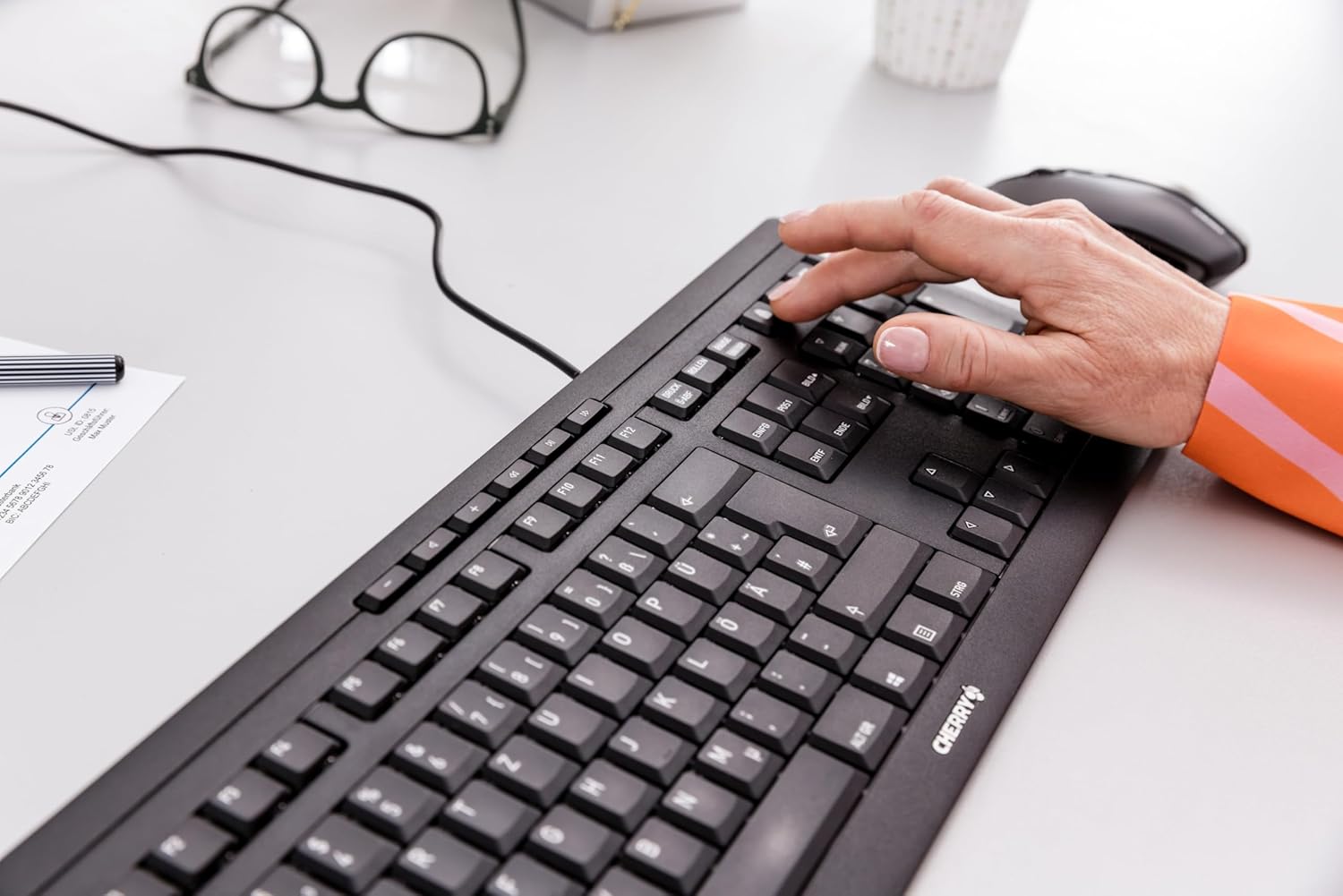 Cherry STREAM KEYBOARD - Tastiera con Filo, Nera - immagine 3