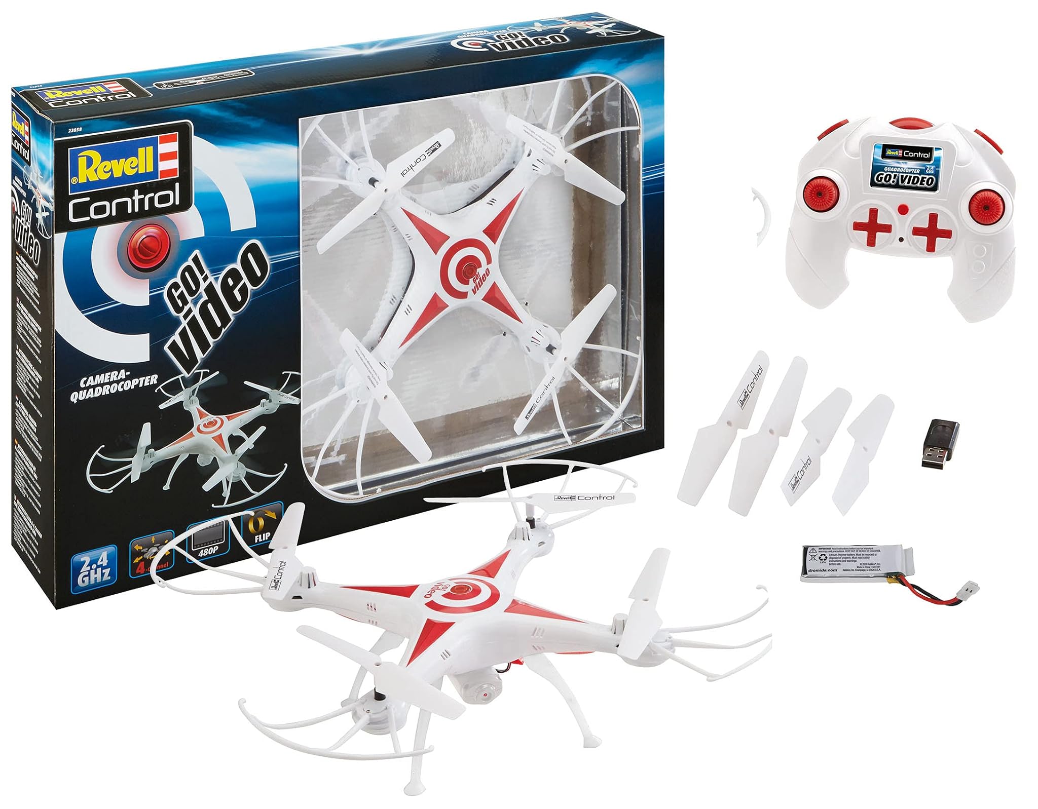 Revell Control RC Quadcopter Go. Video 480p