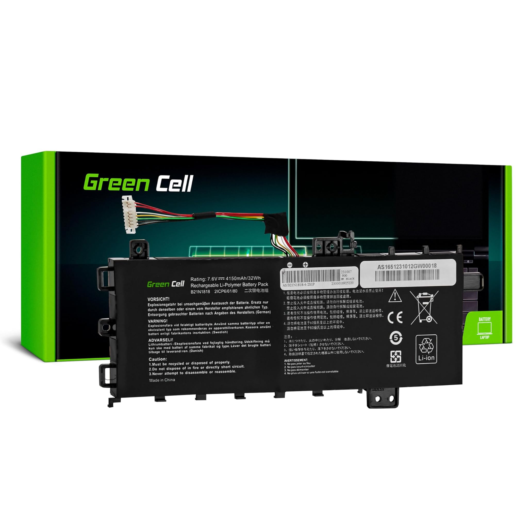 Green Cell Batteria B21N1818 per Asus VivoBook 15 (4150mAh)