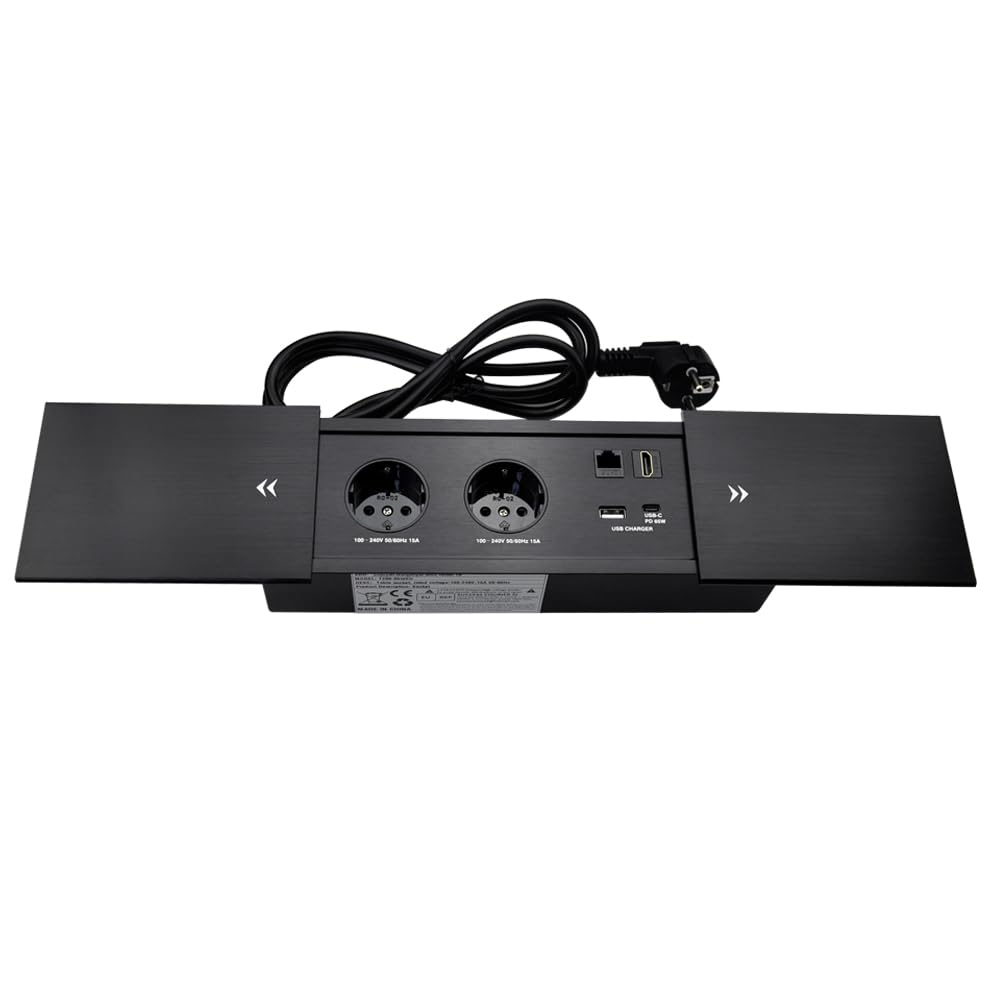 Presa a Scomparsa con USB-C 65W, Nera